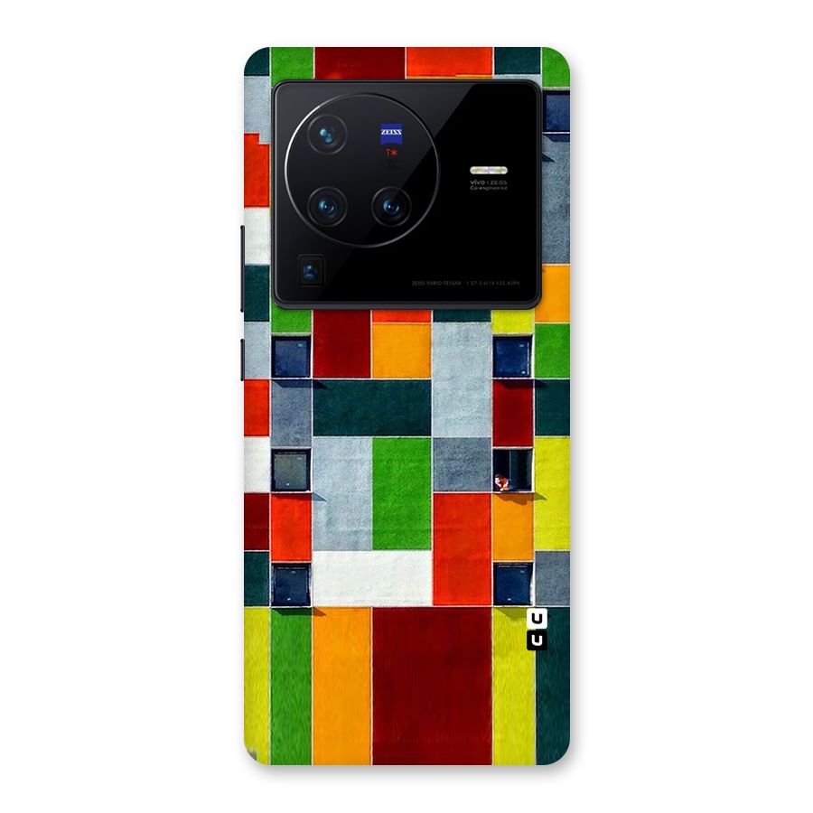 Block Color Design Back Case for Vivo X80 Pro