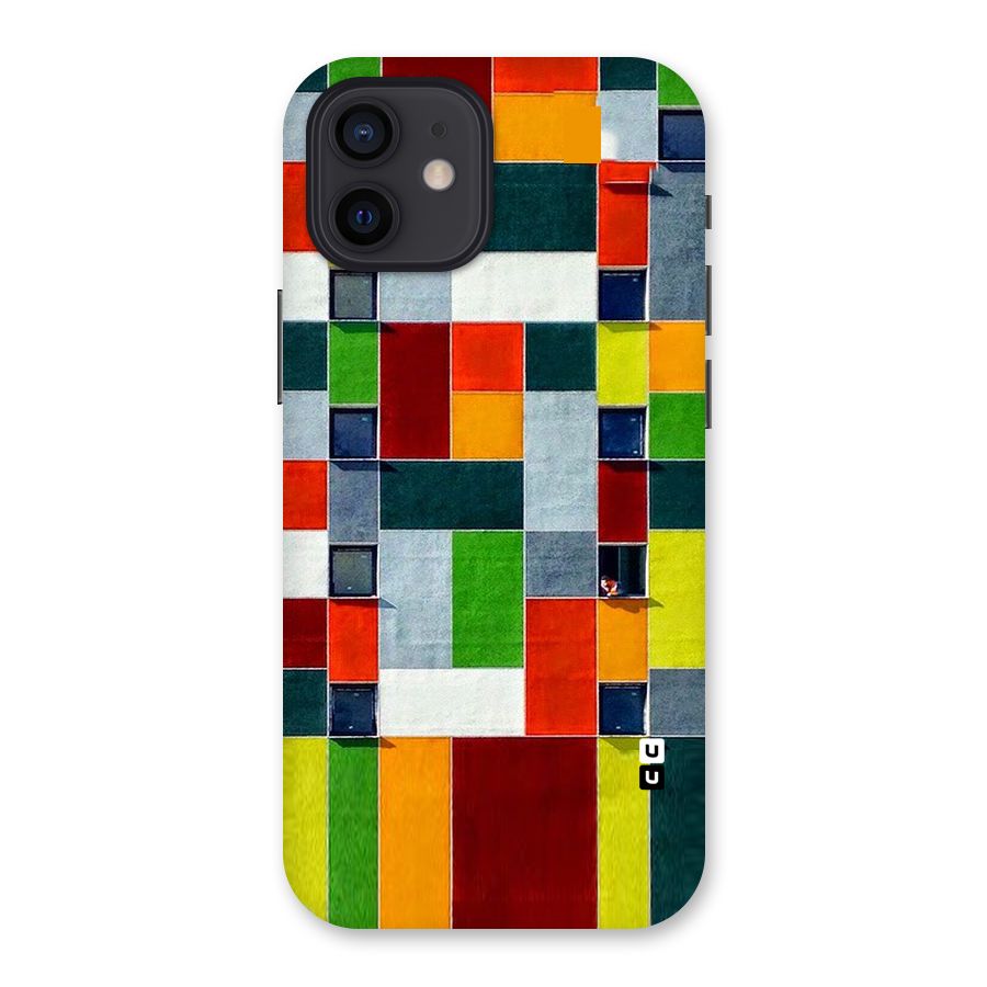 Block Color Design Back Case for iPhone 12