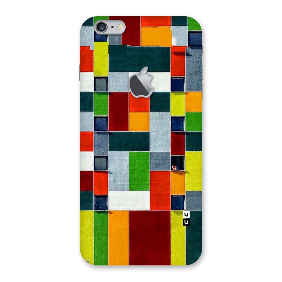 Block Color Design Back Case for iPhone 6 Plus 6S Plus Logo Cut