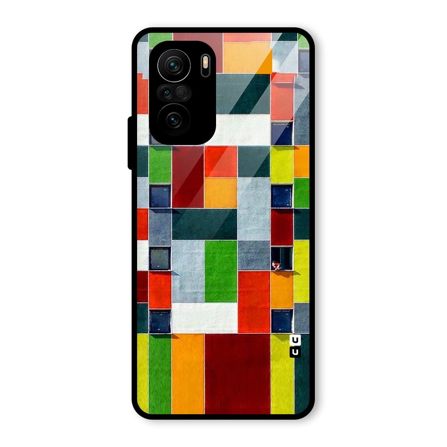 Block Color Design Glass Back Case for Mi 11x