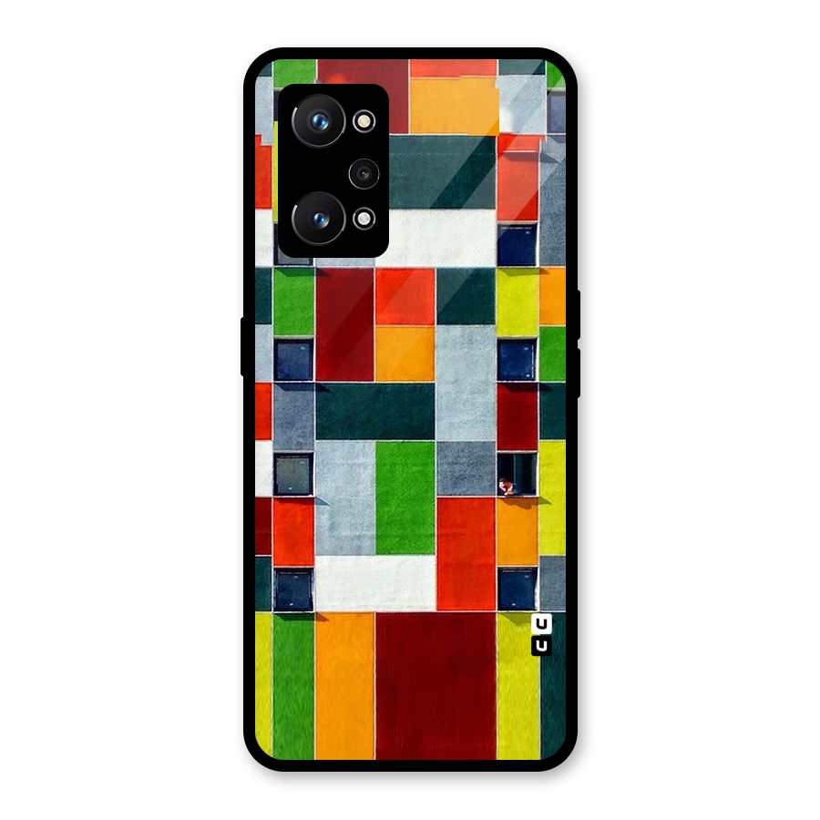 Block Color Design Glass Back Case for Realme GT Neo 3T