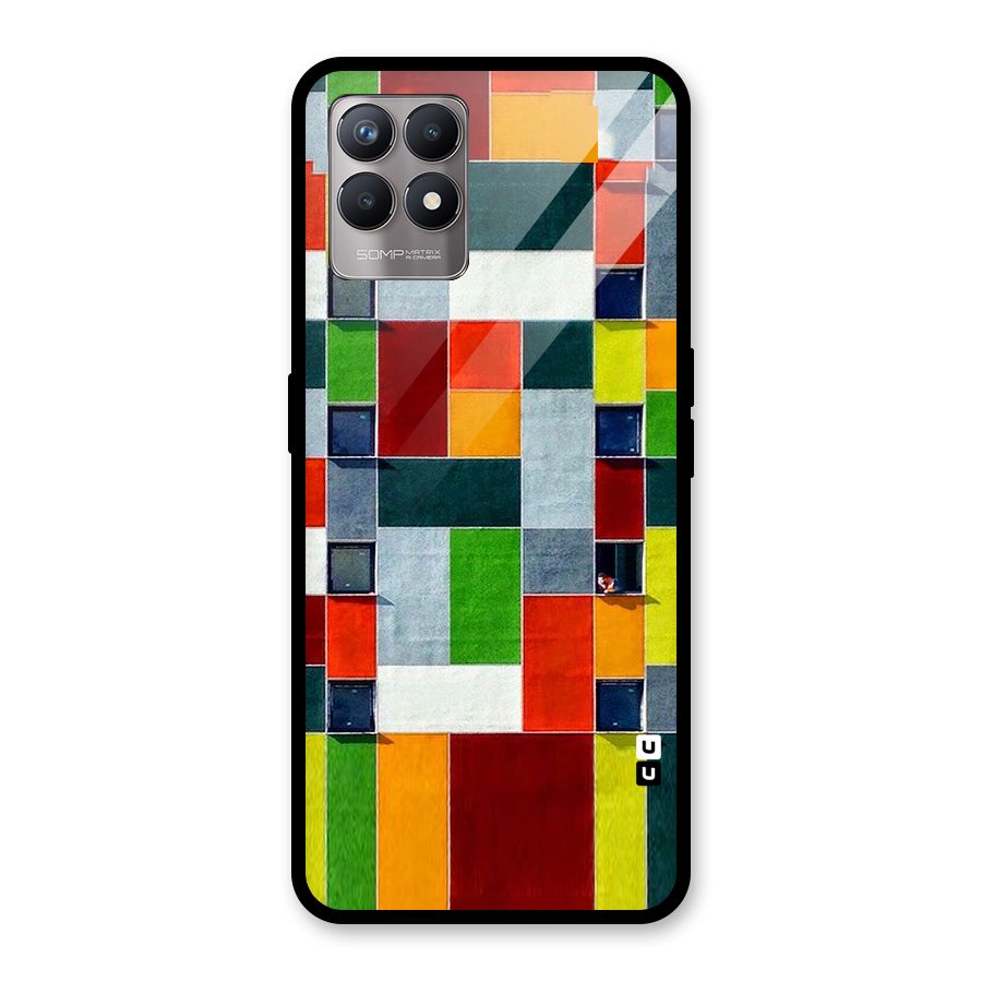 Block Color Design Glass Back Case for Realme Narzo 50