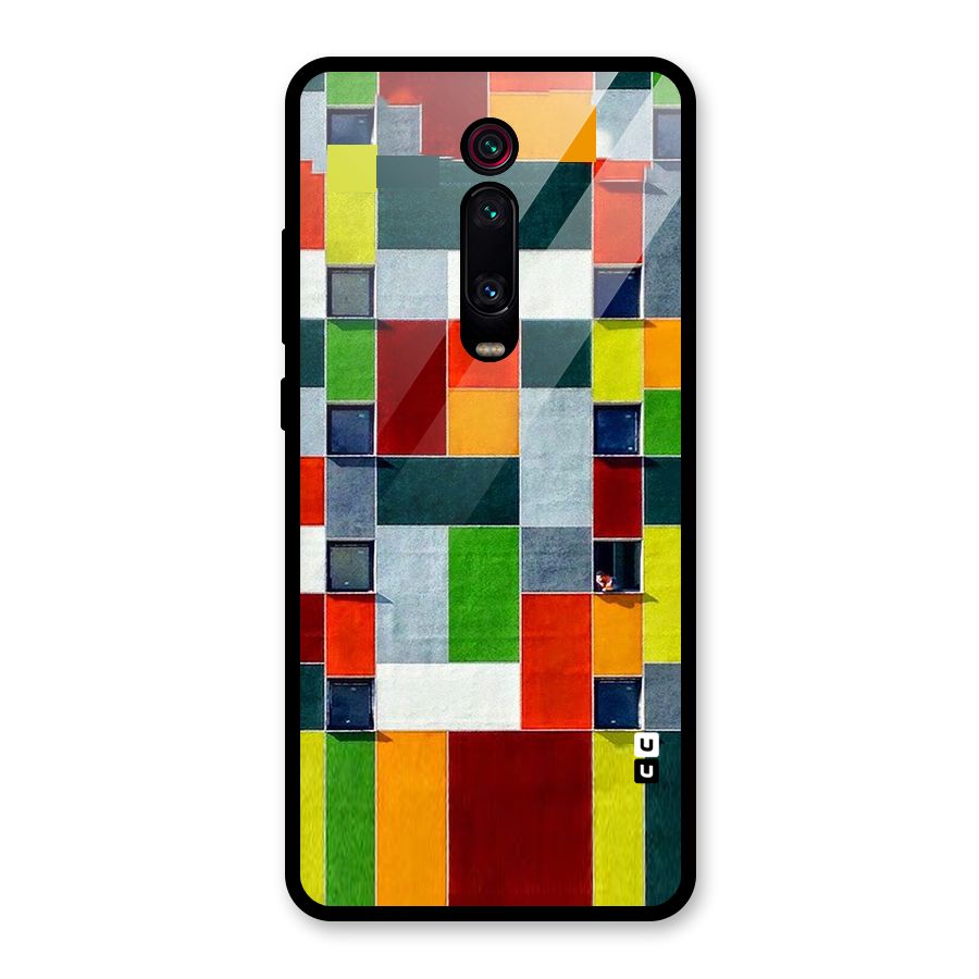 Block Color Design Glass Back Case for Redmi K20