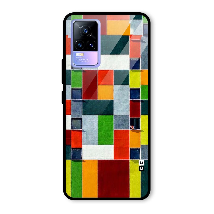 Block Color Design Glass Back Case for Vivo Y73