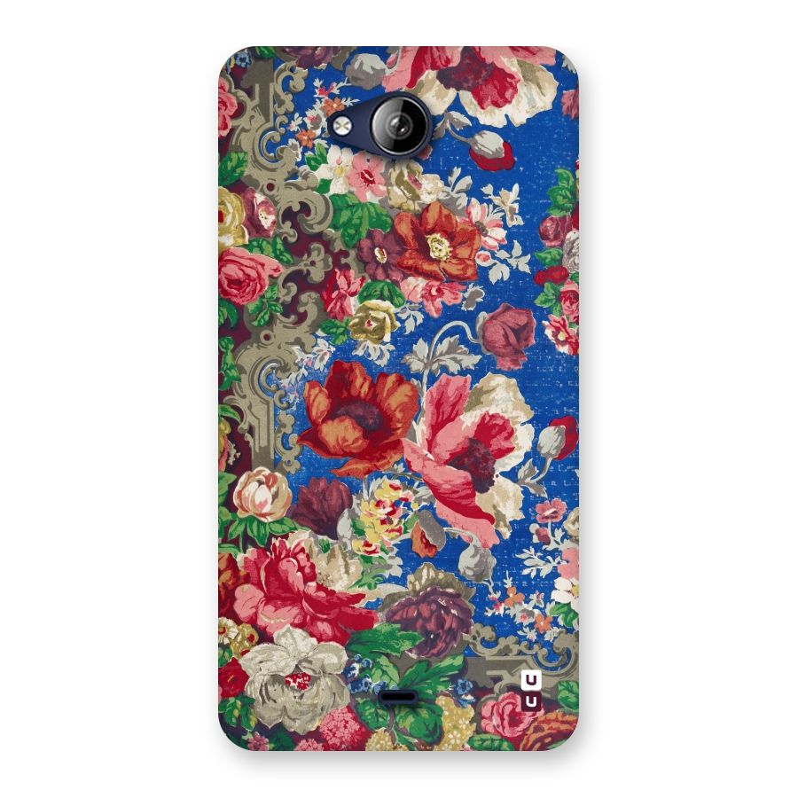 Block Printed Flowers Back Case for Canvas Play Q355