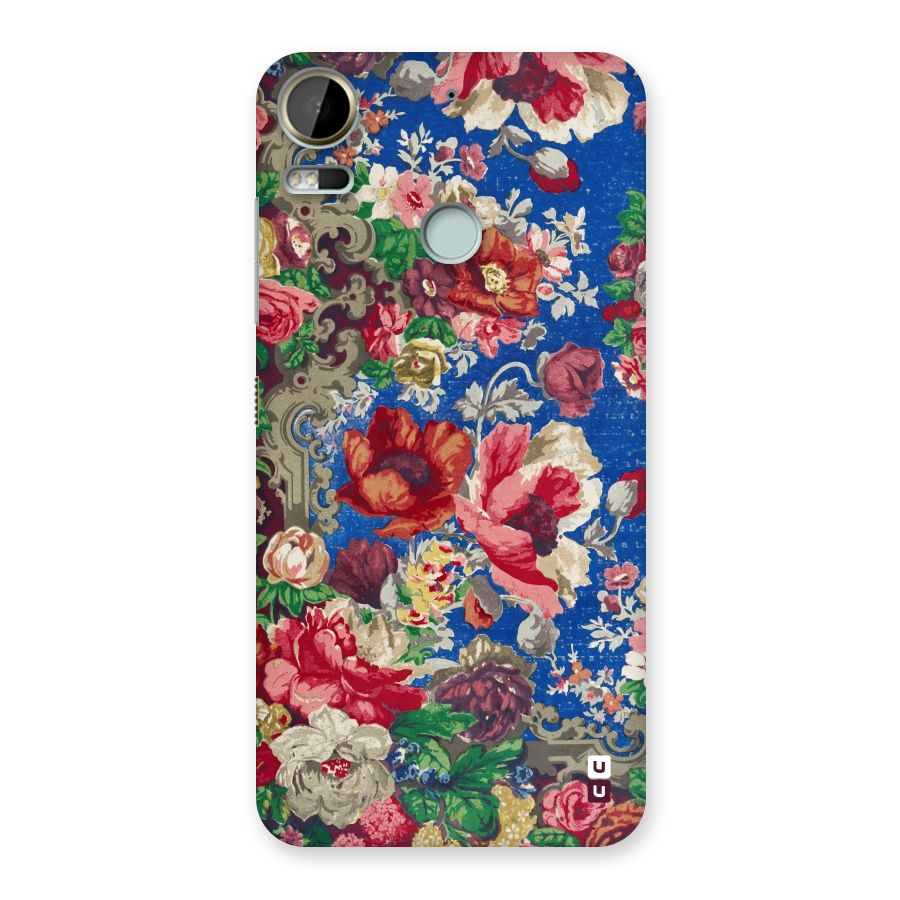 Block Printed Flowers Back Case for Desire 10 Pro
