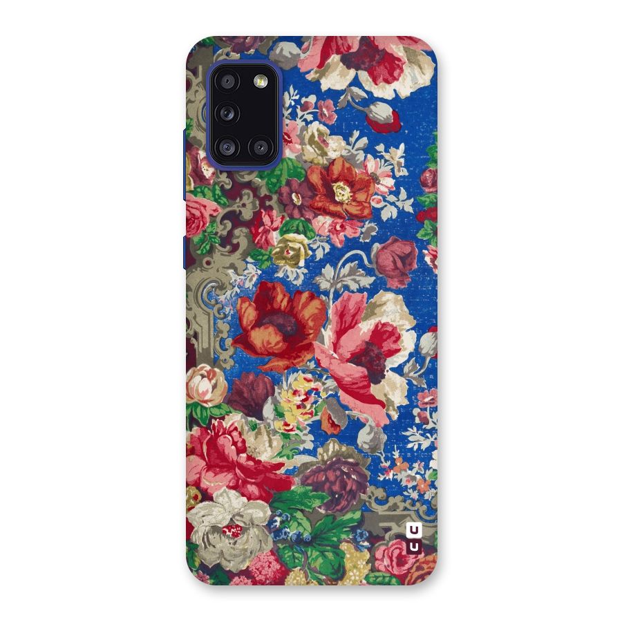 Block Printed Flowers Back Case for Galaxy A31