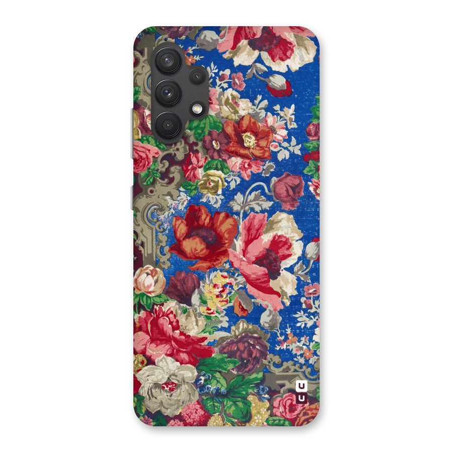Block Printed Flowers Back Case for Galaxy A32