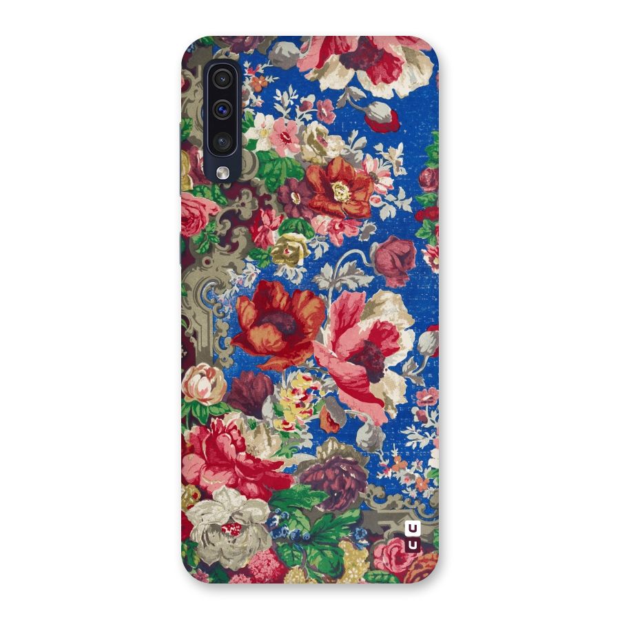 Block Printed Flowers Back Case for Galaxy A50