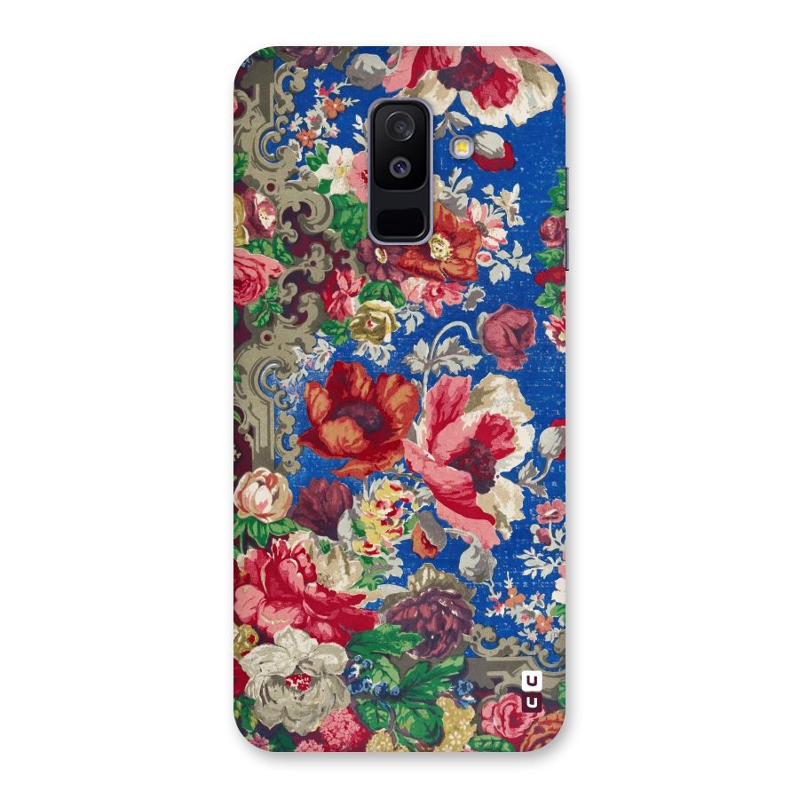 Block Printed Flowers Back Case for Galaxy A6 Plus