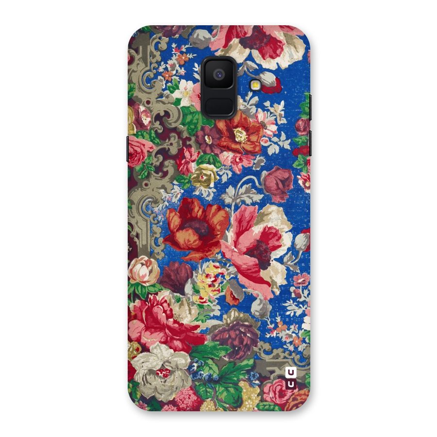 Block Printed Flowers Back Case for Galaxy A6 (2018)