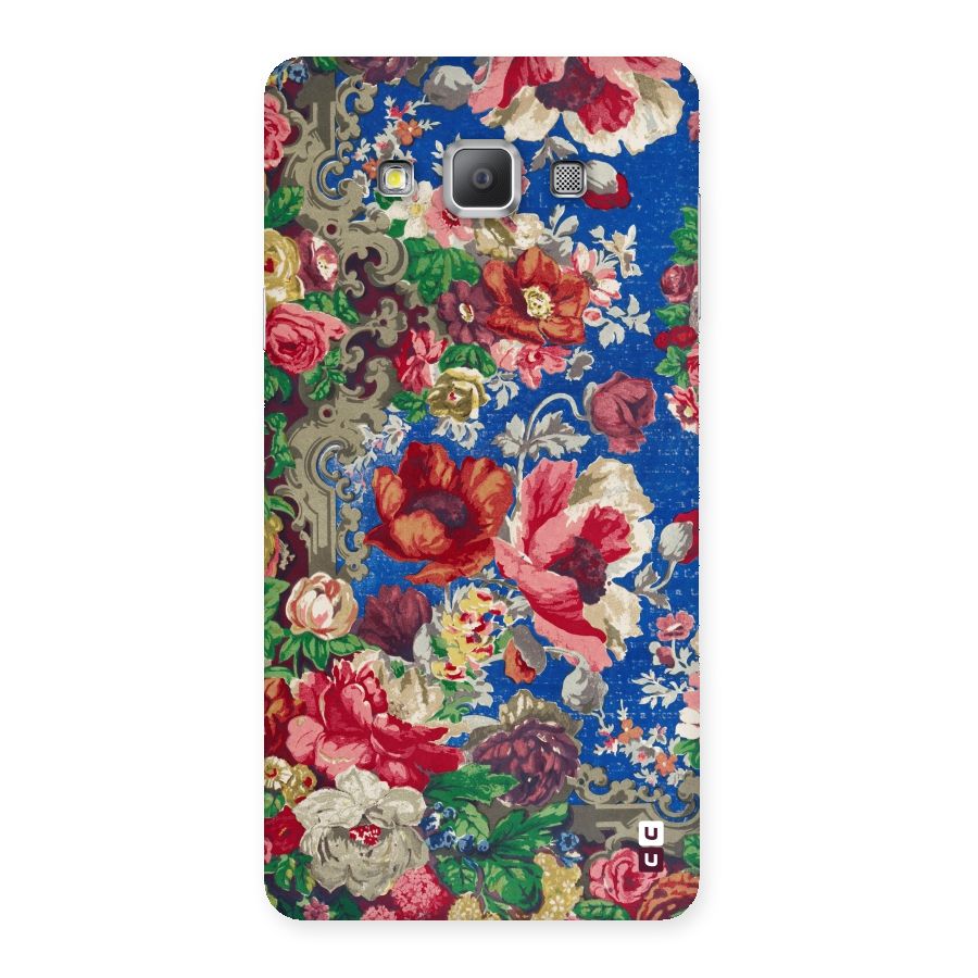 Block Printed Flowers Back Case for Galaxy A7