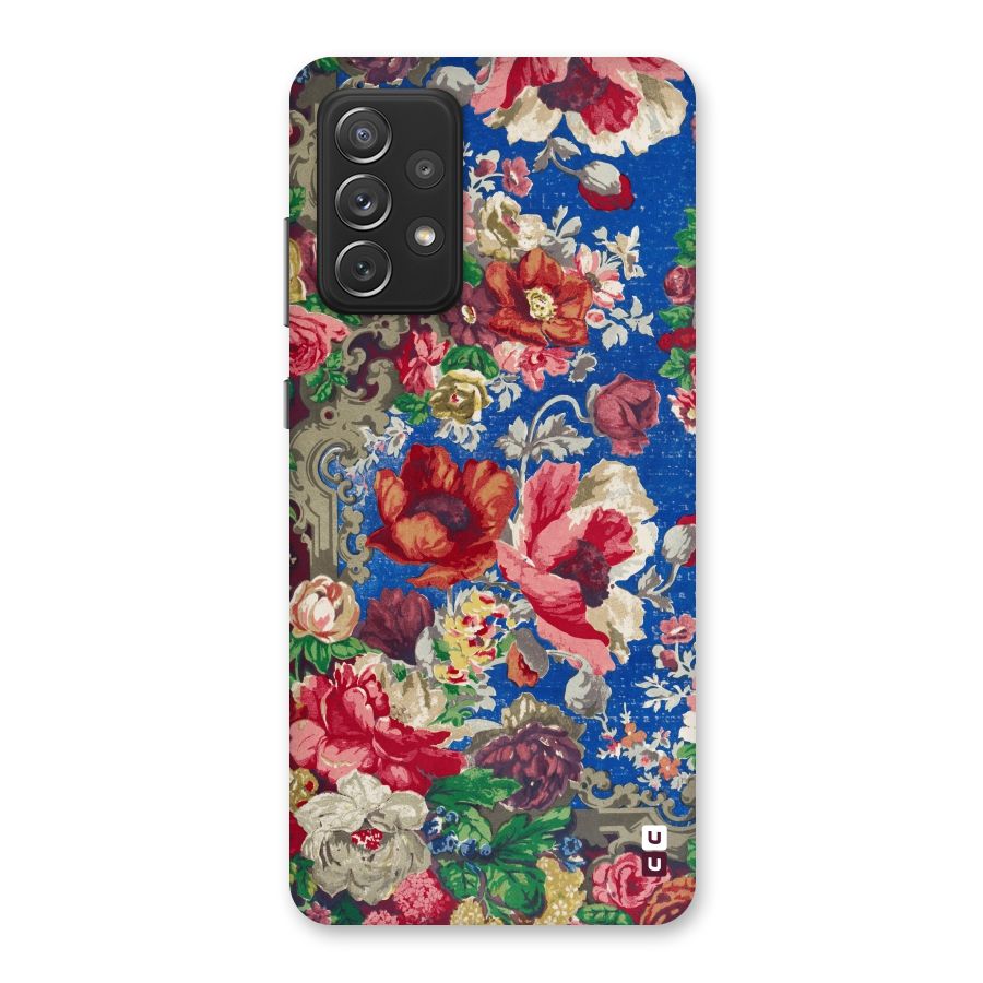 Block Printed Flowers Back Case for Galaxy A72