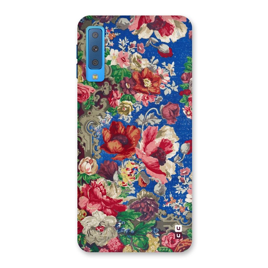 Block Printed Flowers Back Case for Galaxy A7 (2018)