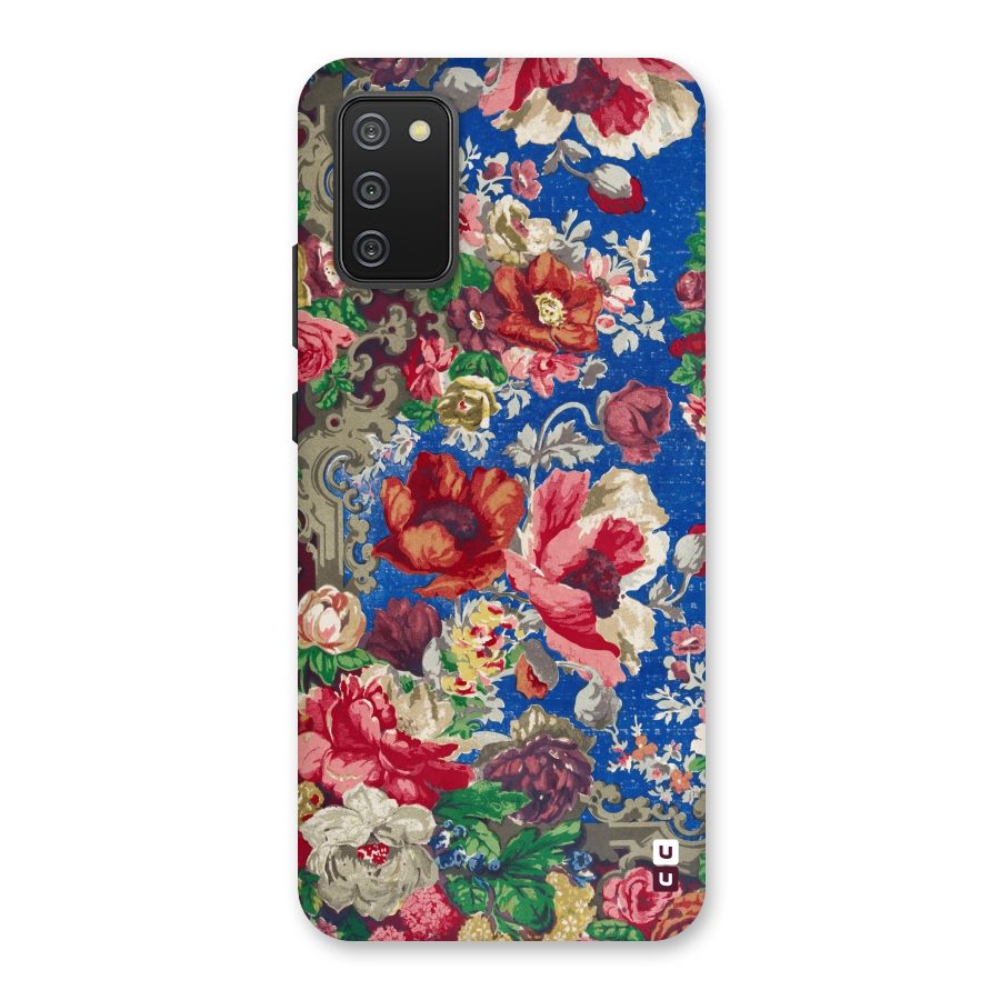 Block Printed Flowers Back Case for Galaxy M02s