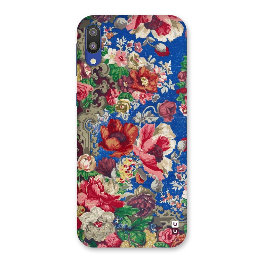Block Printed Flowers Back Case for Galaxy M10
