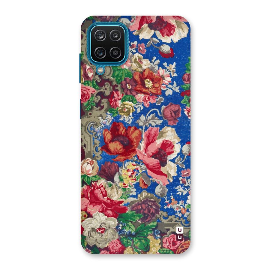Block Printed Flowers Back Case for Galaxy M12