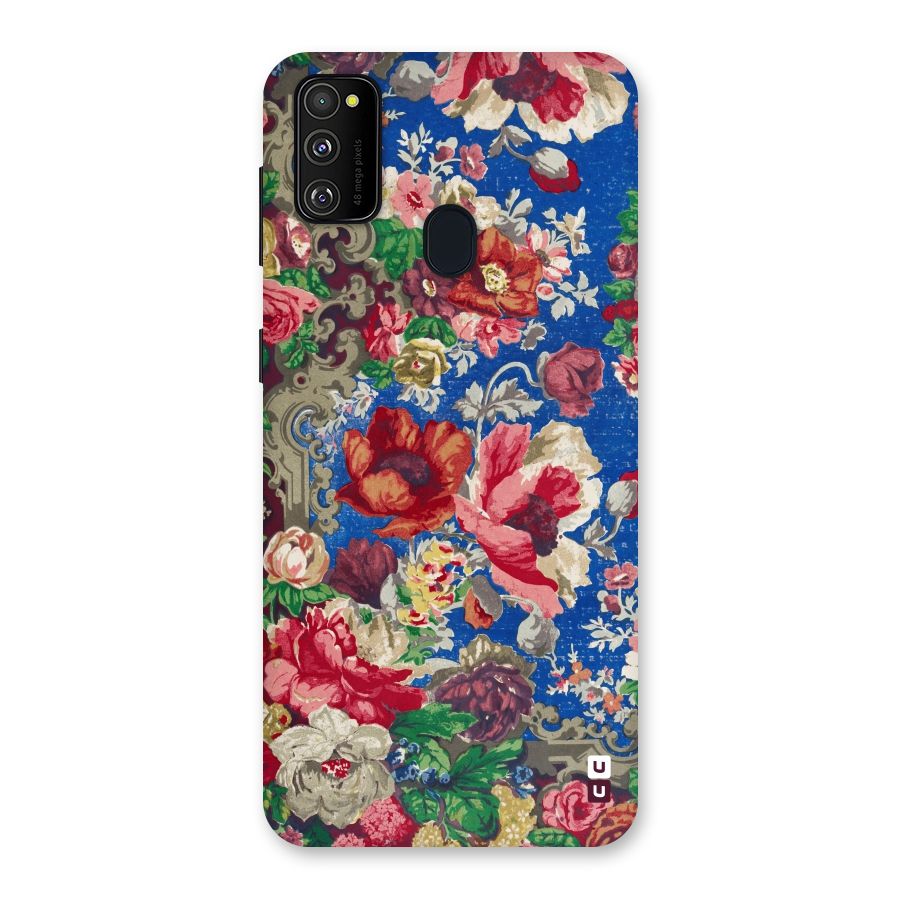 Block Printed Flowers Back Case for Galaxy M30s