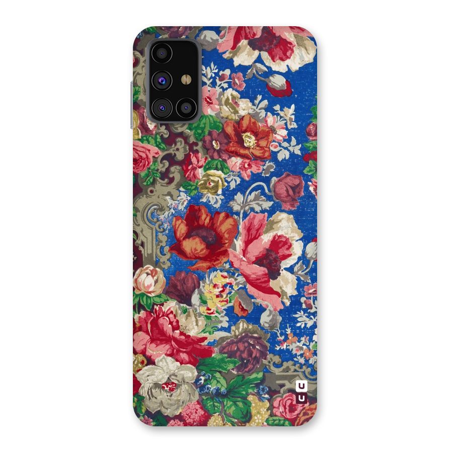 Block Printed Flowers Back Case for Galaxy M31s