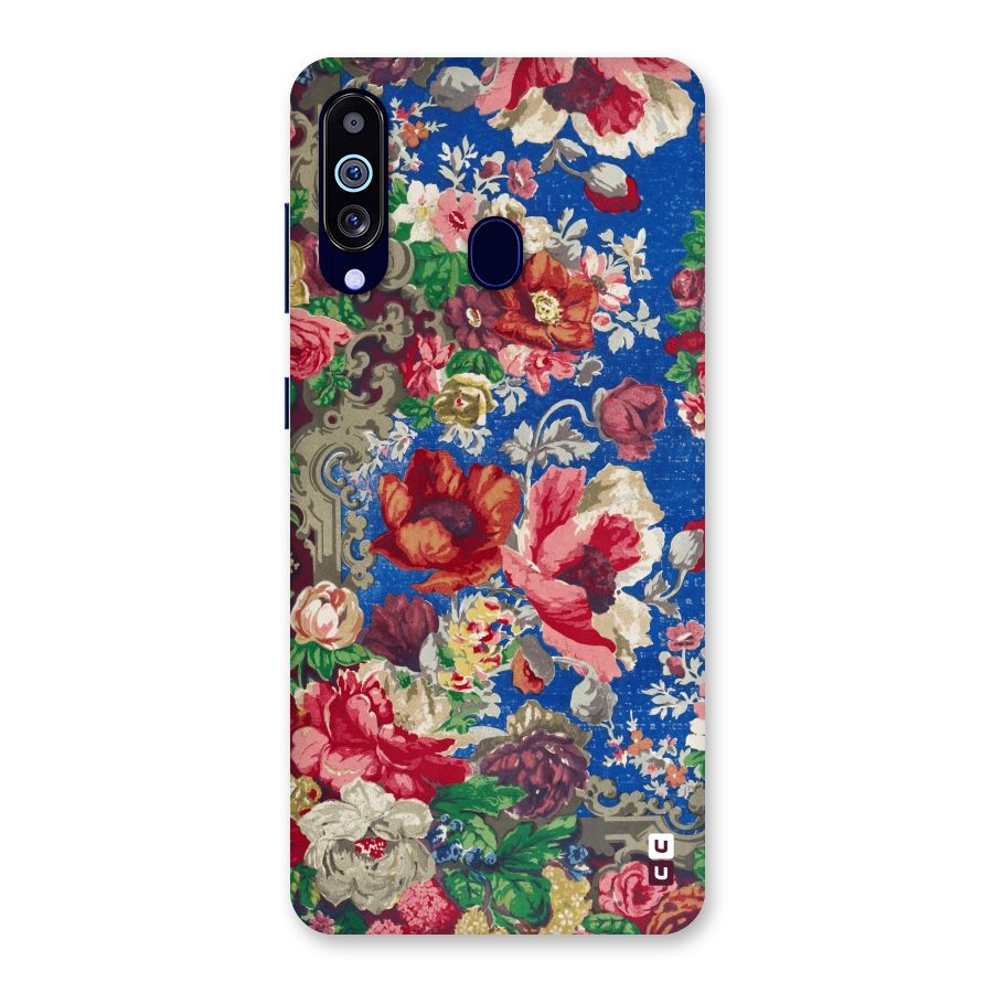 Block Printed Flowers Back Case for Galaxy M40