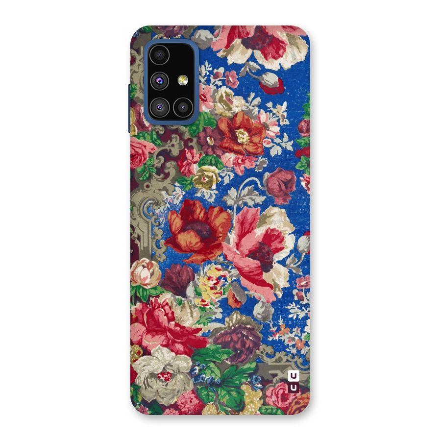 Block Printed Flowers Back Case for Galaxy M51