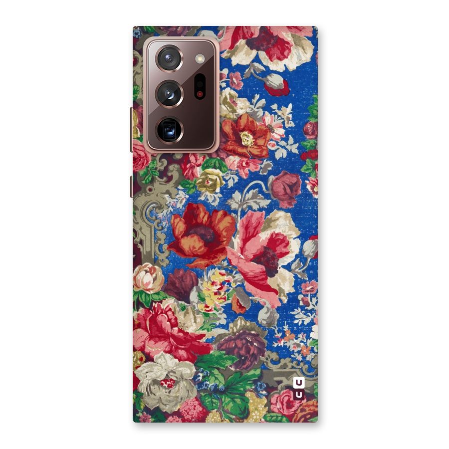 Block Printed Flowers Back Case for Galaxy Note 20 Ultra