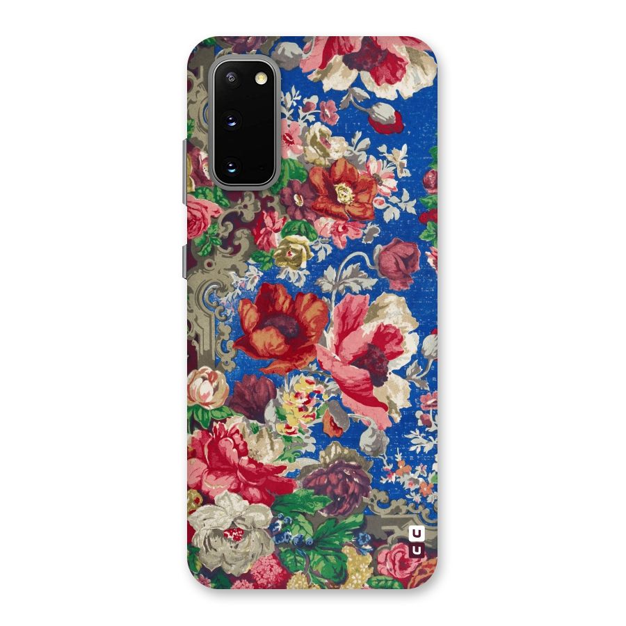 Block Printed Flowers Back Case for Galaxy S20