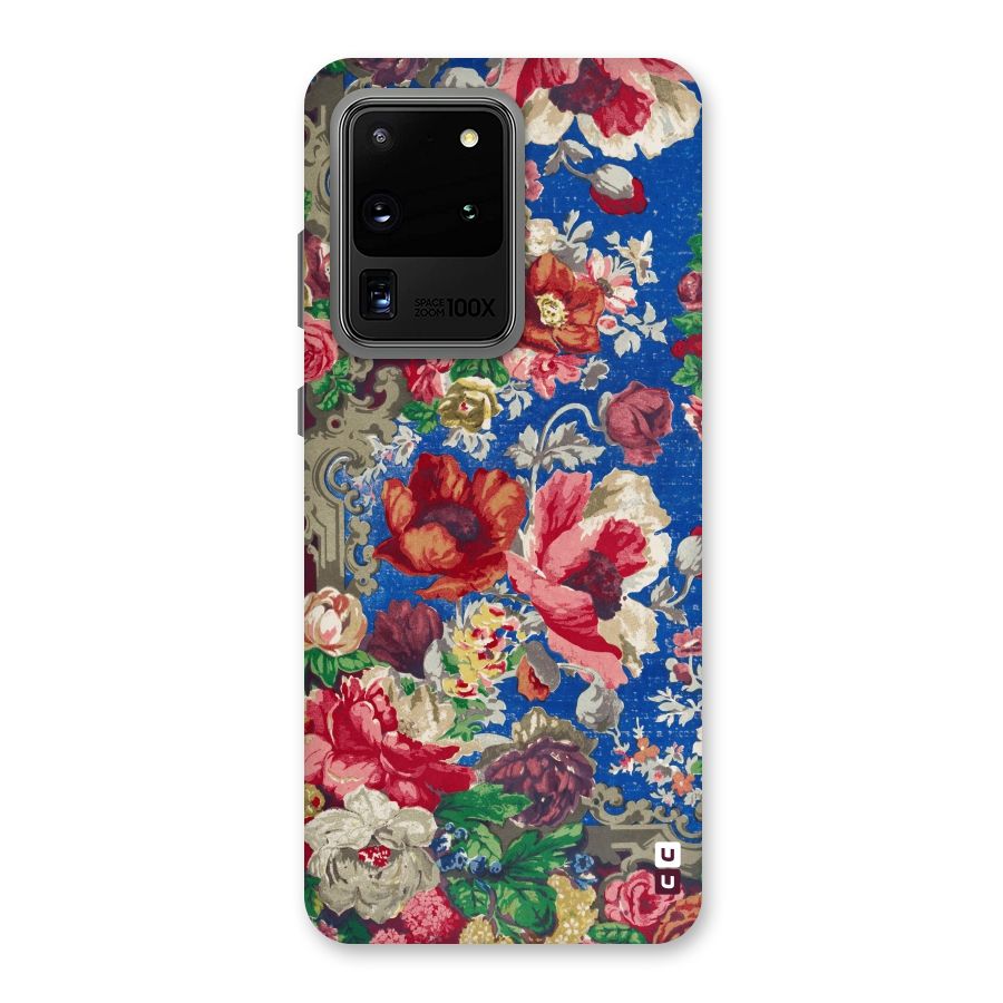 Block Printed Flowers Back Case for Galaxy S20 Ultra
