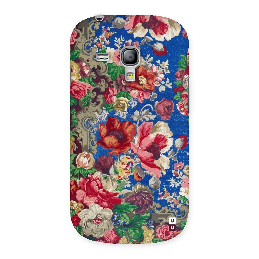 Block Printed Flowers Back Case for Galaxy S3 Mini