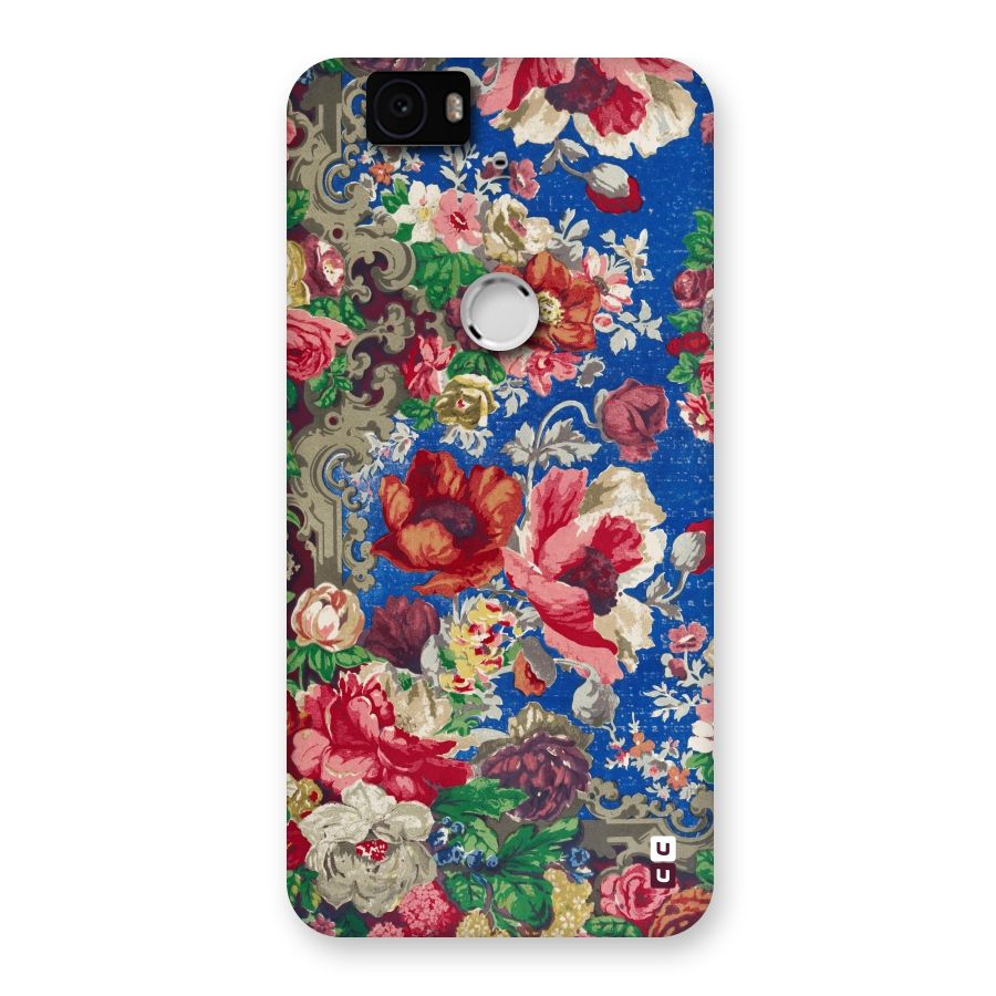 Block Printed Flowers Back Case for Google Nexus-6P