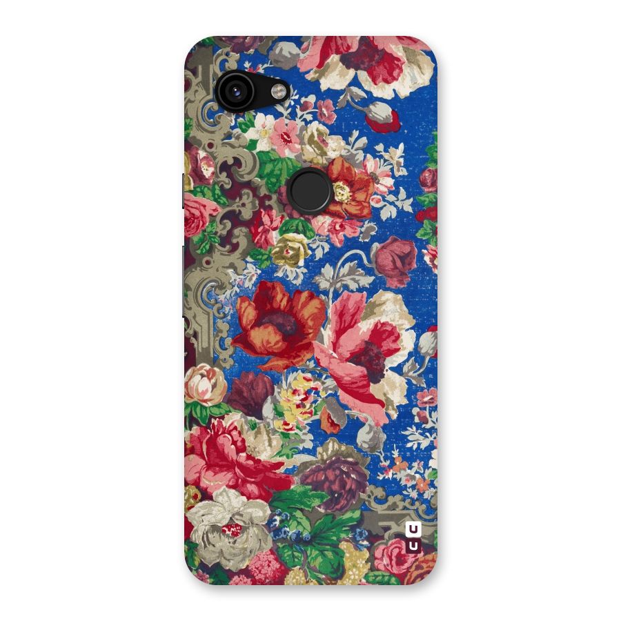 Block Printed Flowers Back Case for Google Pixel 3a