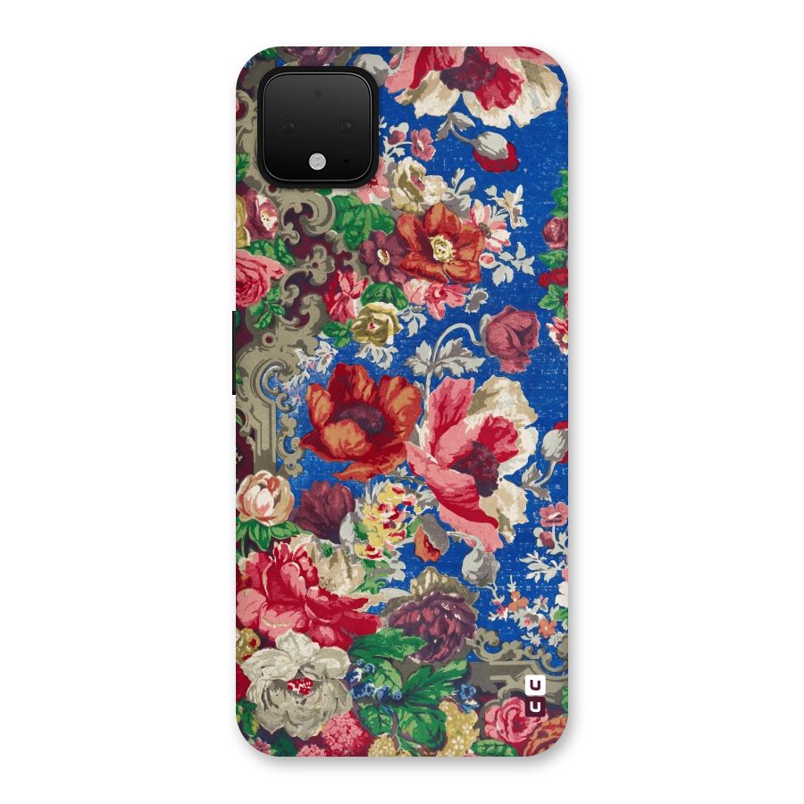 Block Printed Flowers Back Case for Google Pixel 4 XL