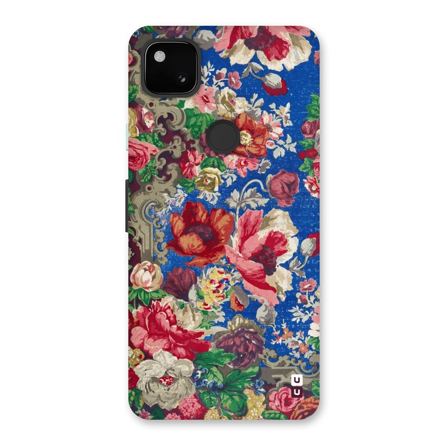 Block Printed Flowers Back Case for Google Pixel 4a