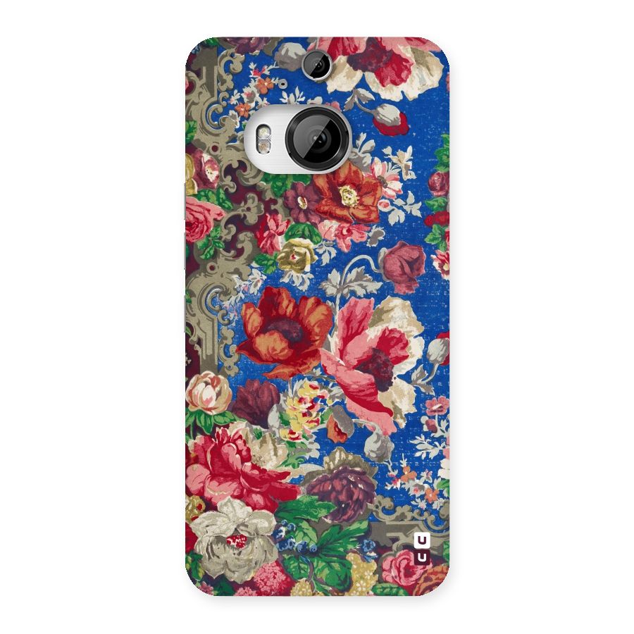Block Printed Flowers Back Case for HTC One M9 Plus