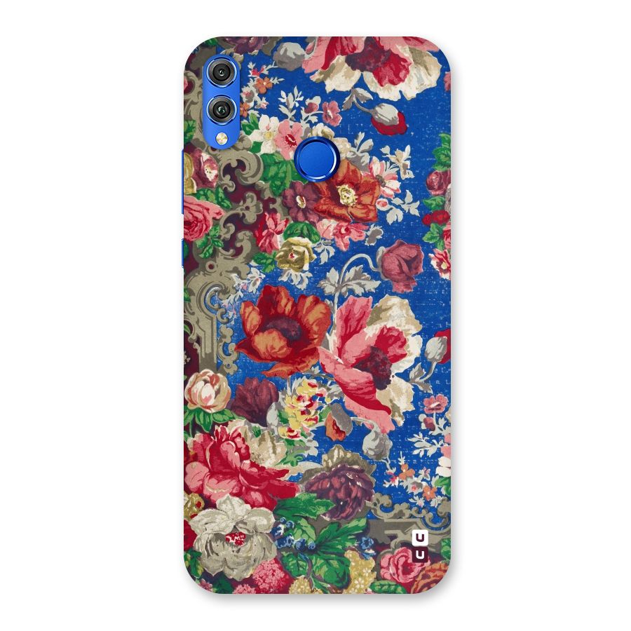 Block Printed Flowers Back Case for Honor 8X