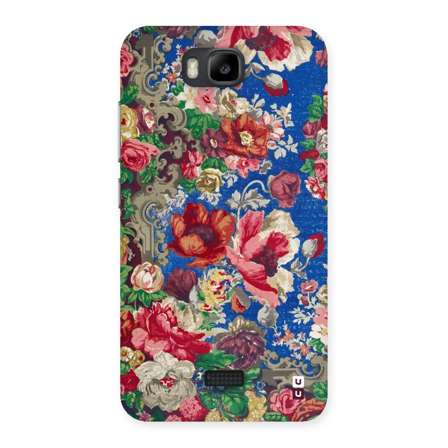 Block Printed Flowers Back Case for Honor Bee