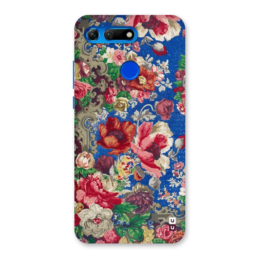 Block Printed Flowers Back Case for Honor View 20