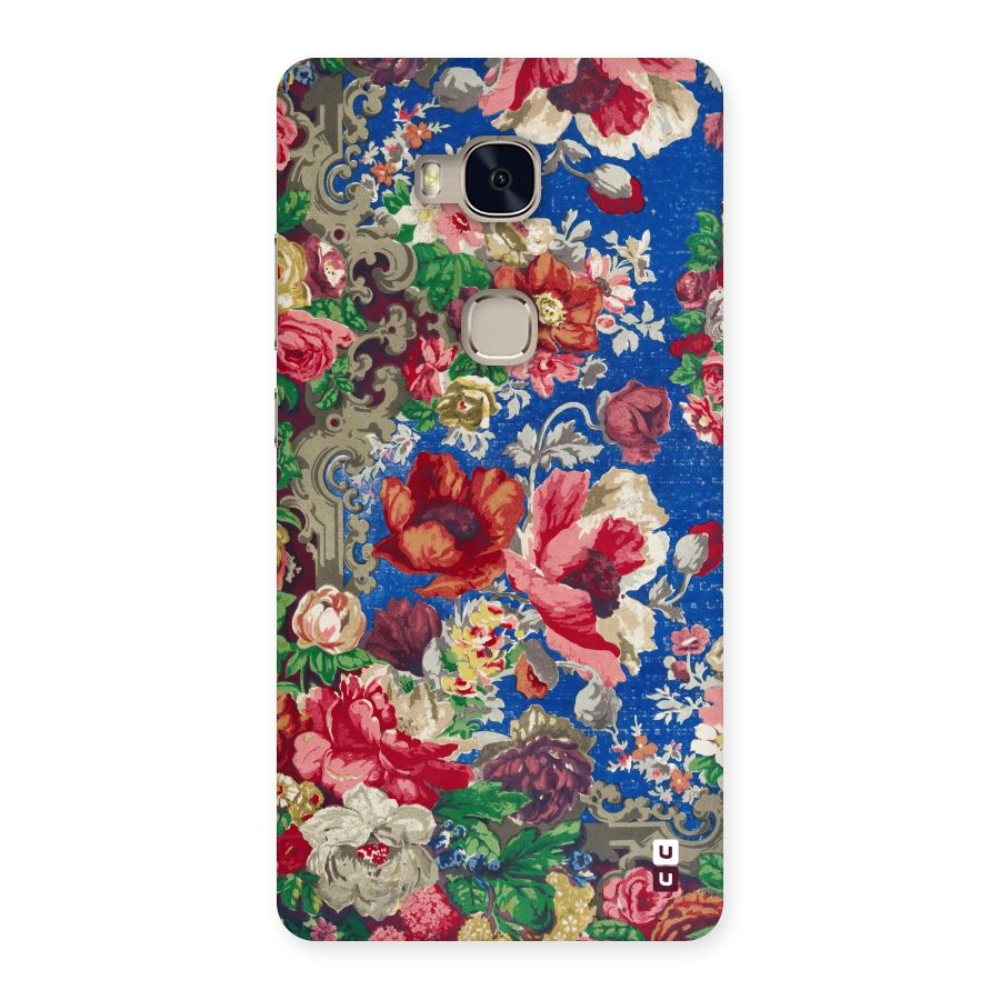 Block Printed Flowers Back Case for Huawei Honor 5X