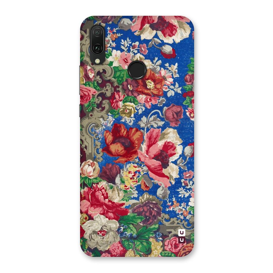 Block Printed Flowers Back Case for Huawei Y9 (2019)