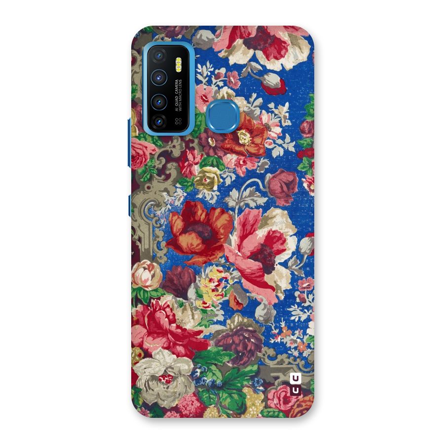 Block Printed Flowers Back Case for Infinix Hot 9