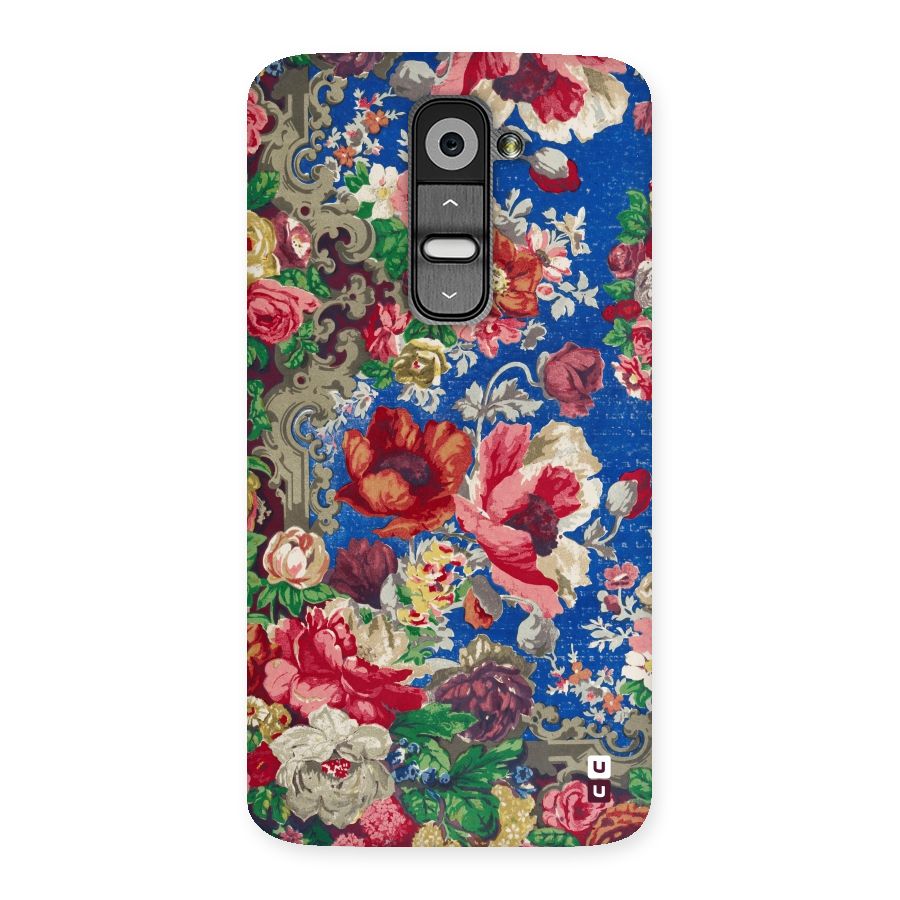 Block Printed Flowers Back Case for LG G2