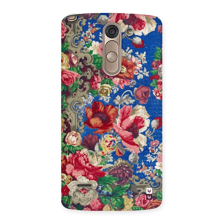 Block Printed Flowers Back Case for LG G3 Stylus