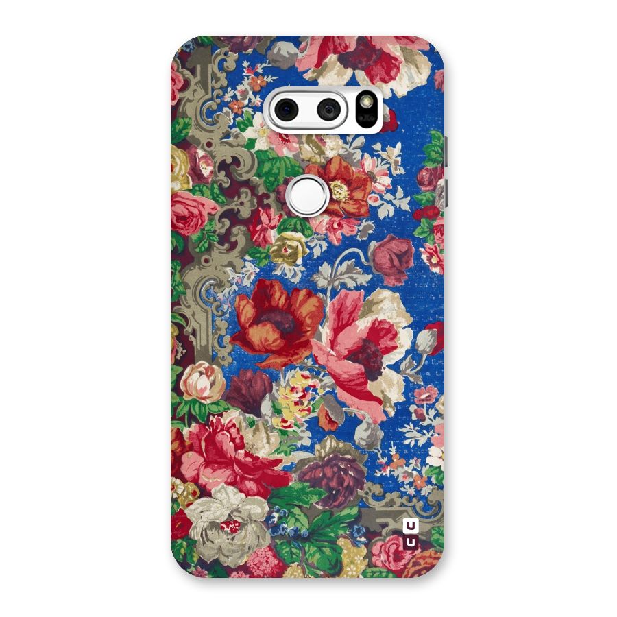 Block Printed Flowers Back Case for LG V30