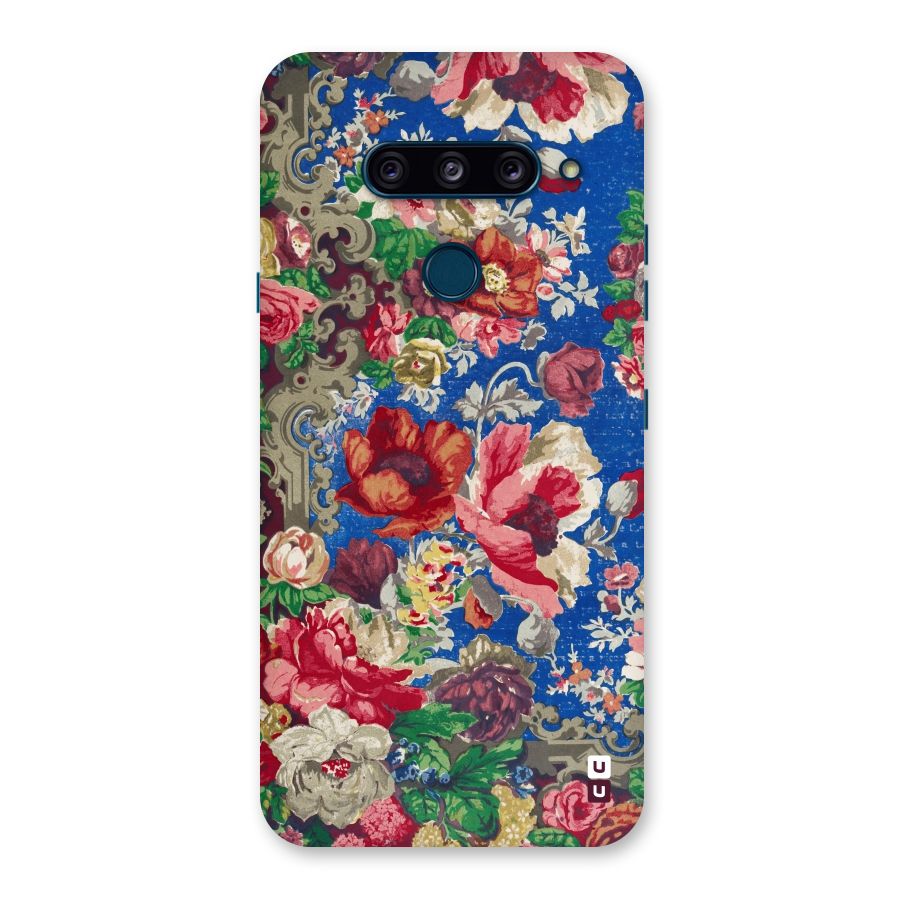 Block Printed Flowers Back Case for LG  V40 ThinQ