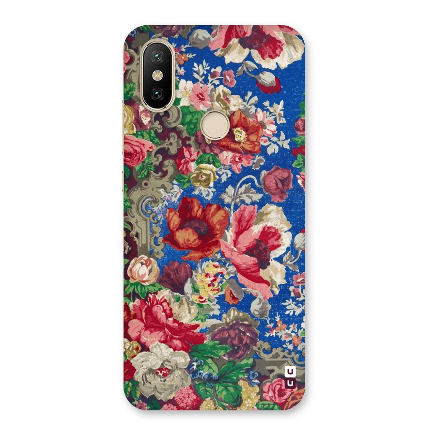 Block Printed Flowers Back Case for Mi A2