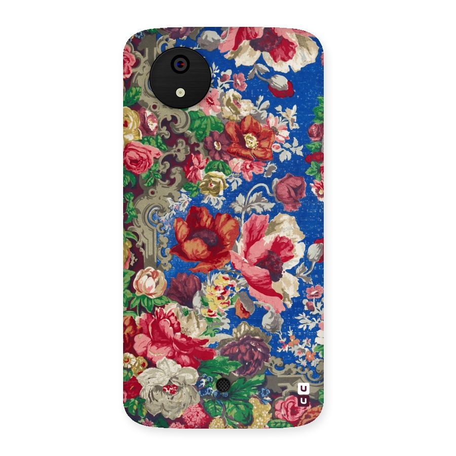 Block Printed Flowers Back Case for Micromax Canvas A1