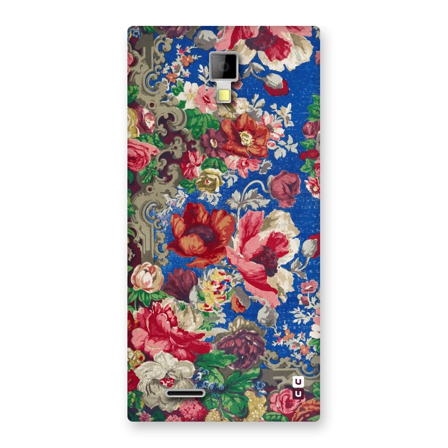 Block Printed Flowers Back Case for Micromax Canvas Xpress A99
