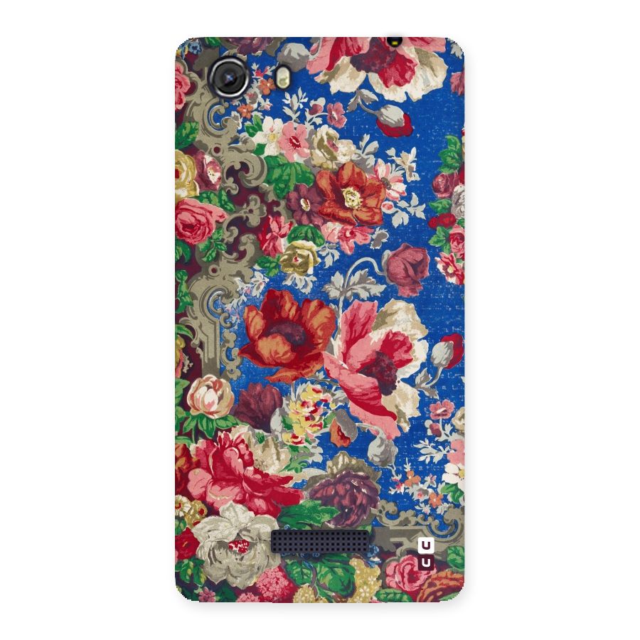 Block Printed Flowers Back Case for Micromax Unite 3