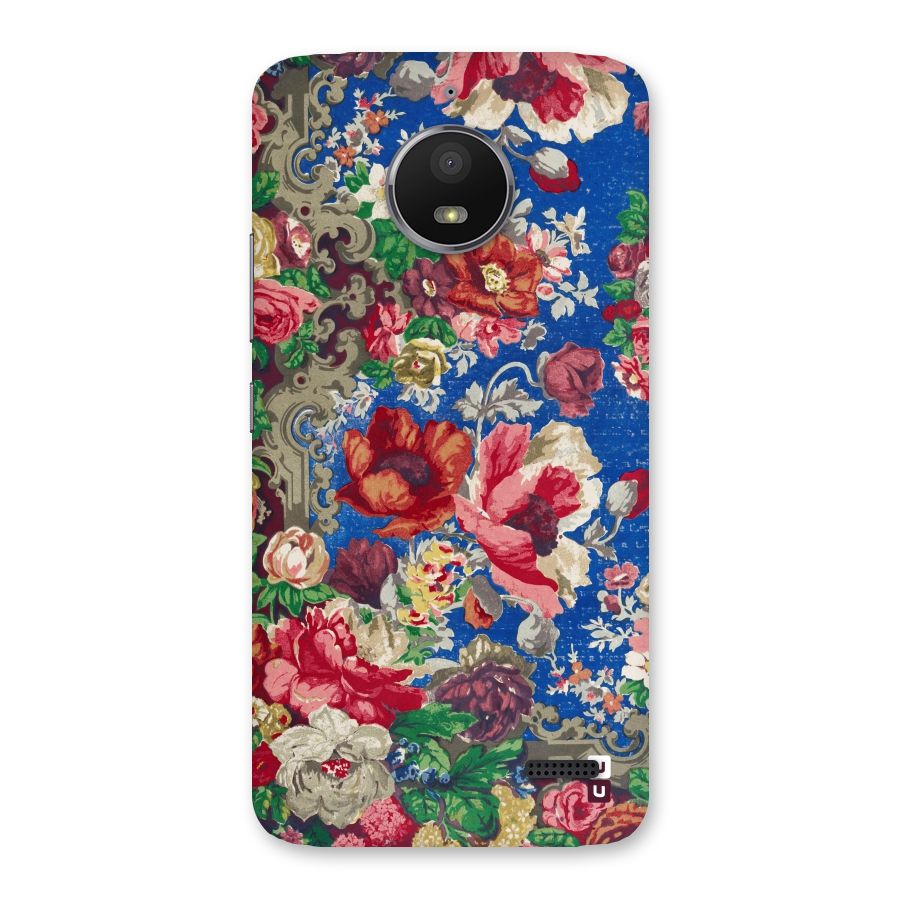 Block Printed Flowers Back Case for Moto E4