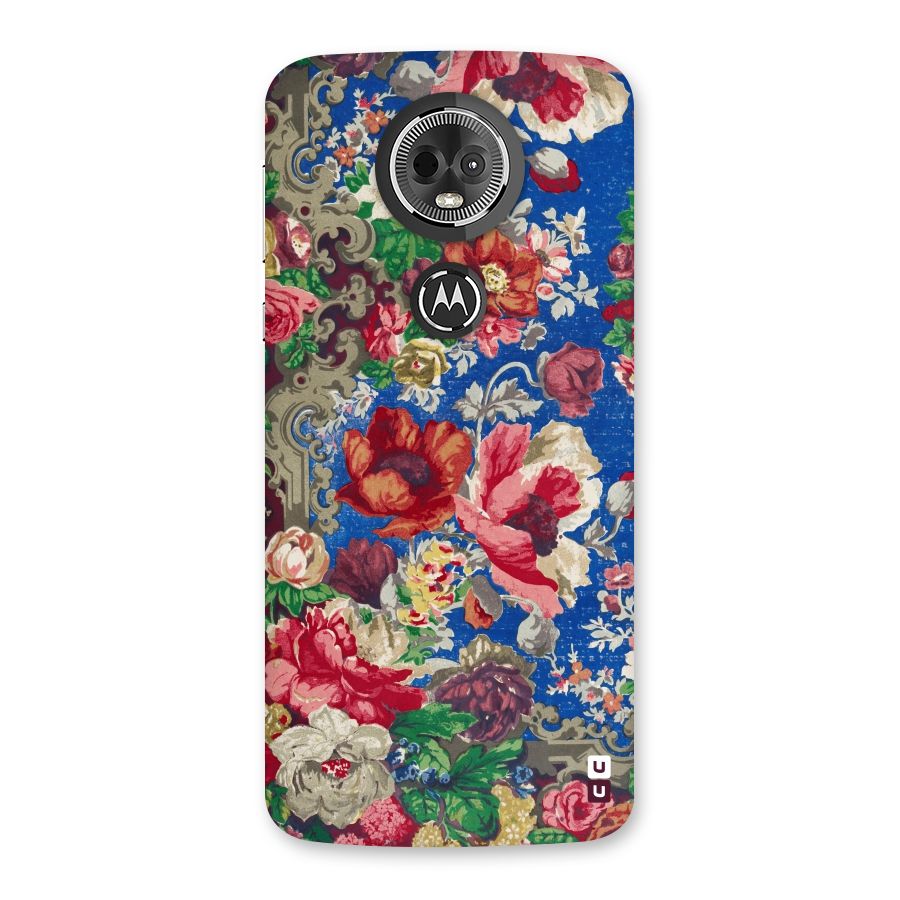 Block Printed Flowers Back Case for Moto E5 Plus